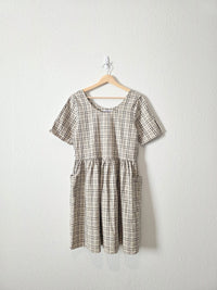 Plaid Babydoll Mini Dress (S)