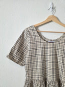 Plaid Babydoll Mini Dress (S)