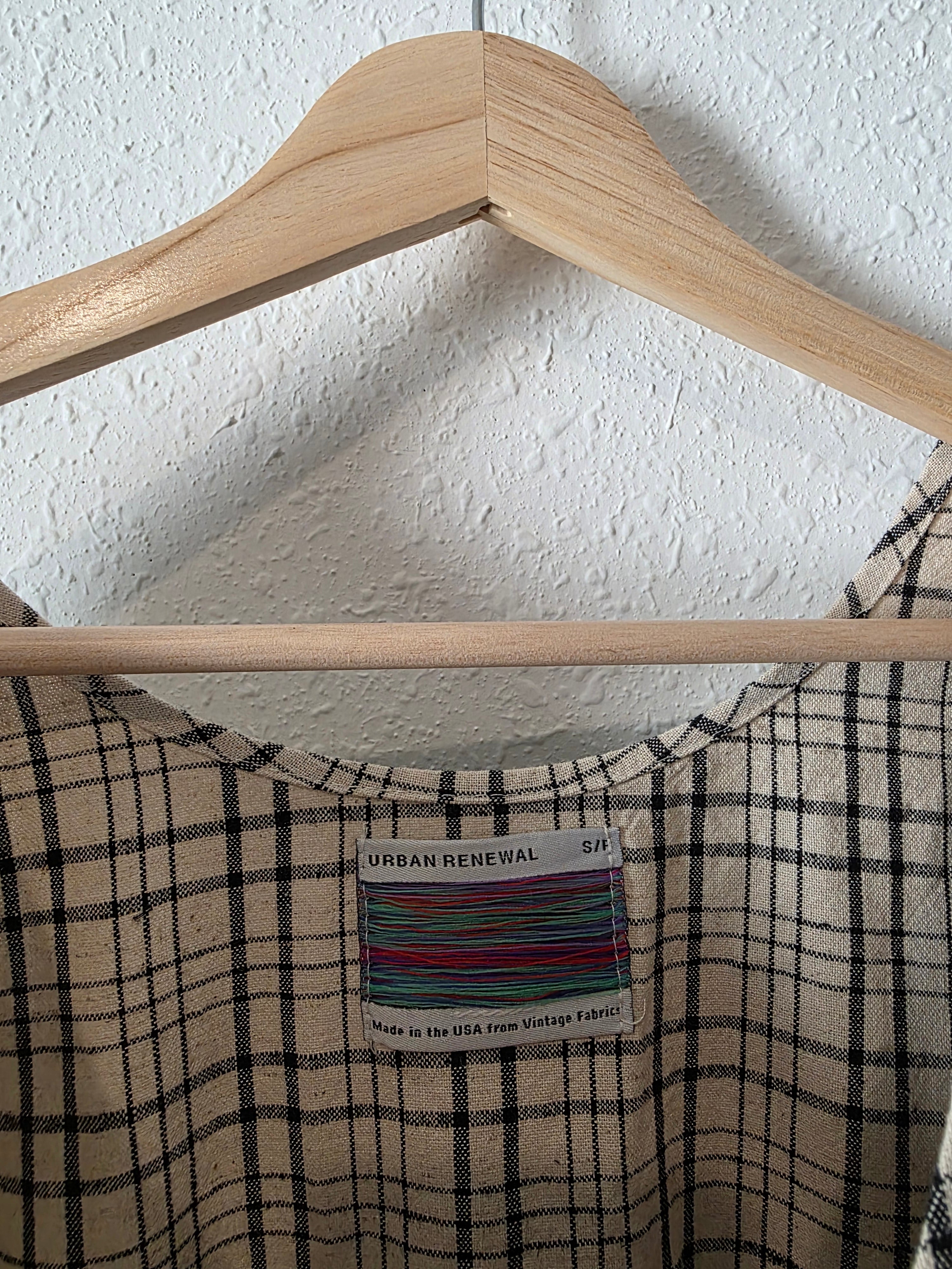 Plaid Babydoll Mini Dress (S)