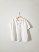 J.Crew White Linen V Neck (XXL)
