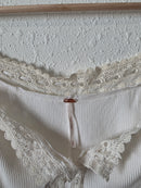 Free People Ribbed Lace Top (M)