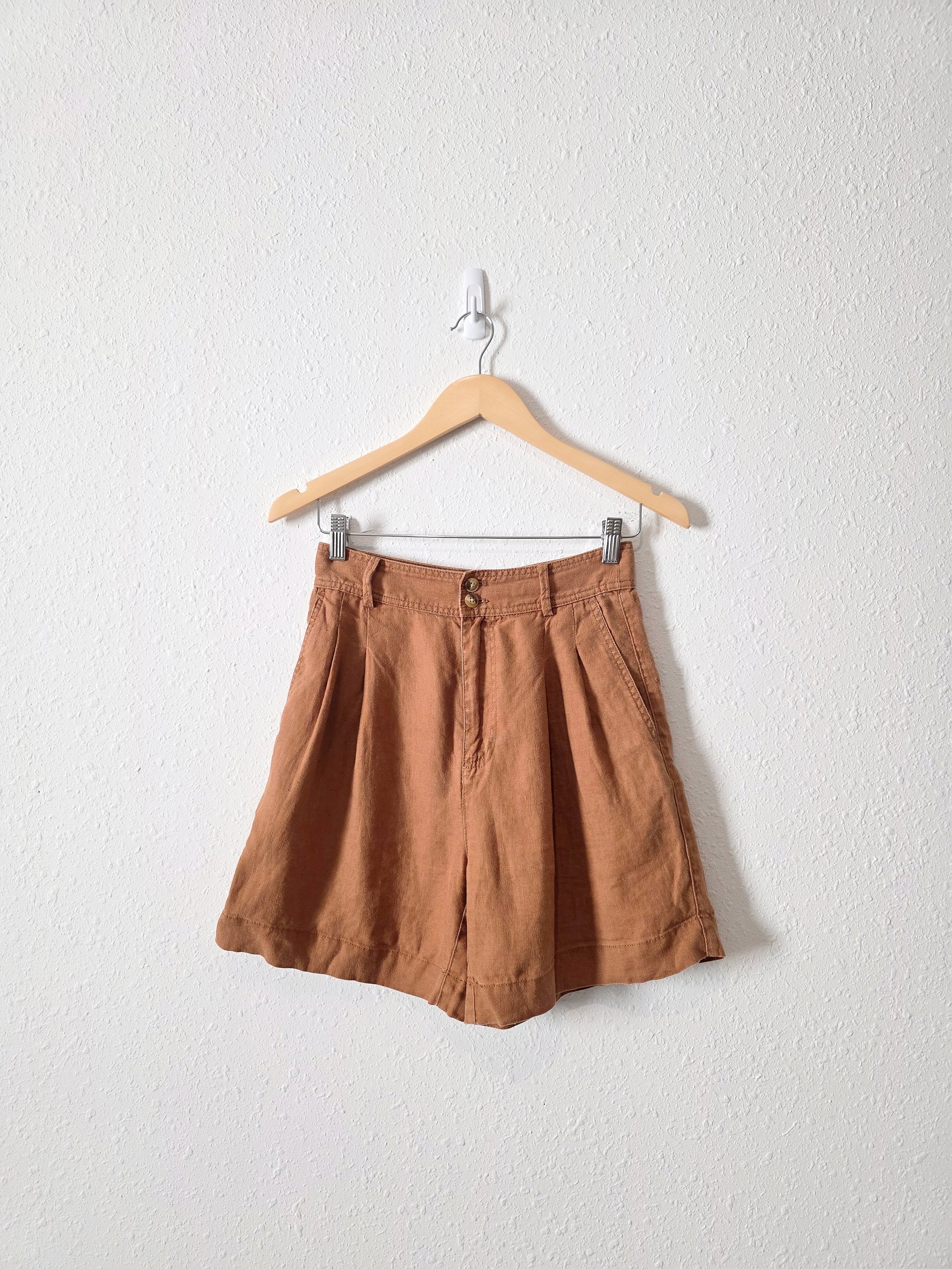 Madewell Burnt Orange Linen Shorts (0)