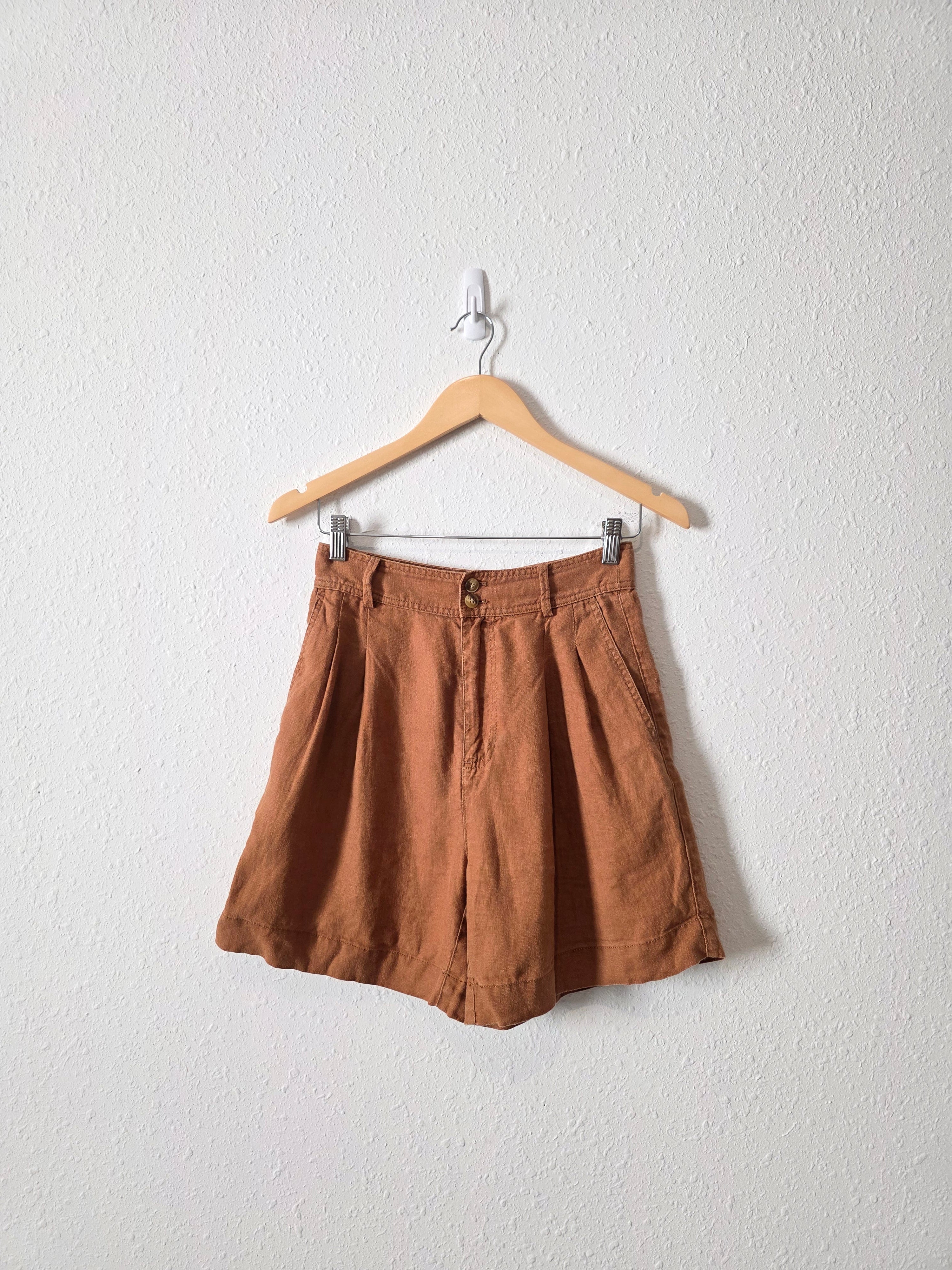 Madewell Burnt Orange Linen Shorts (0)