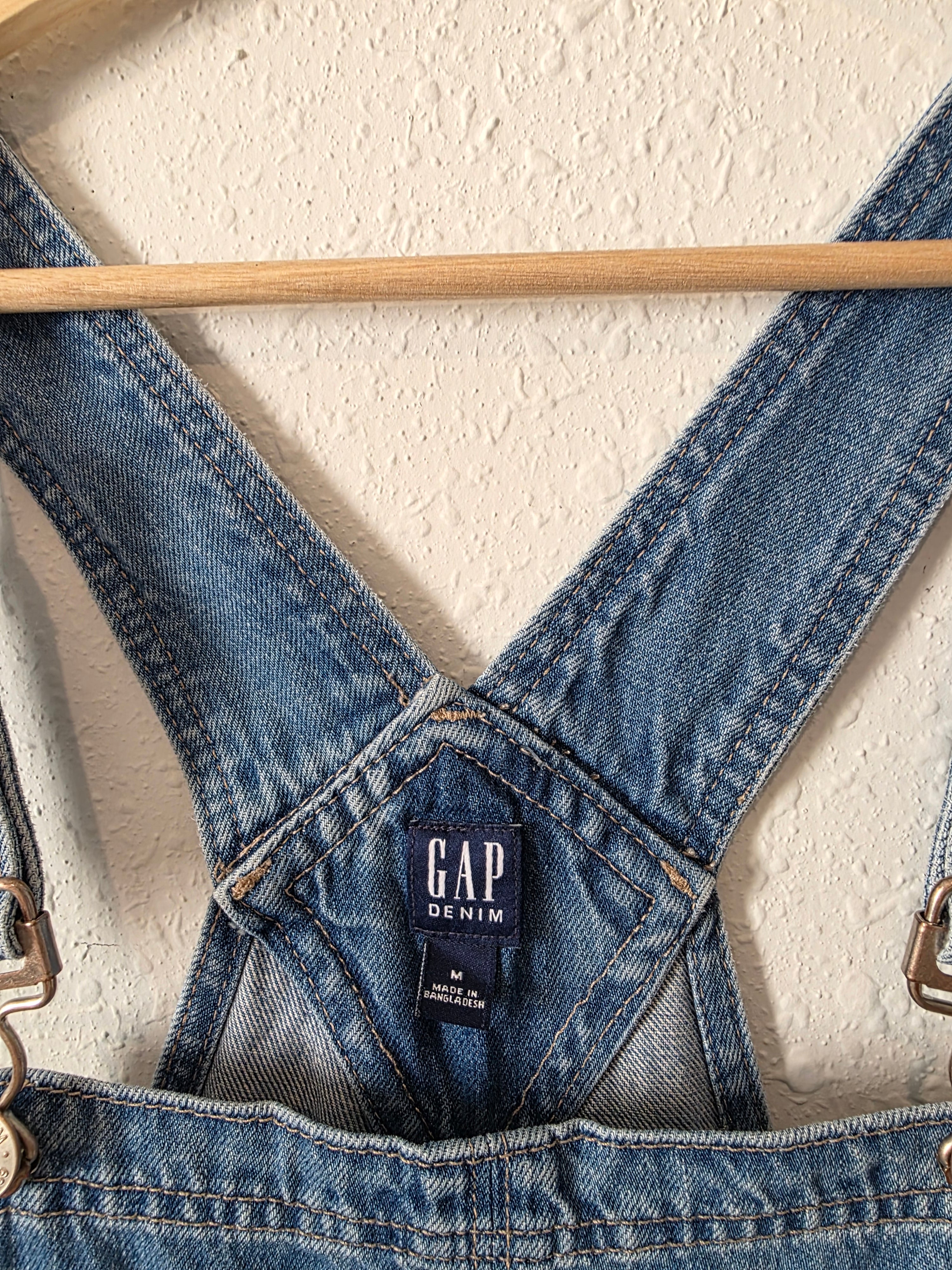 Gap Relaxed Denim Shortalls (M)