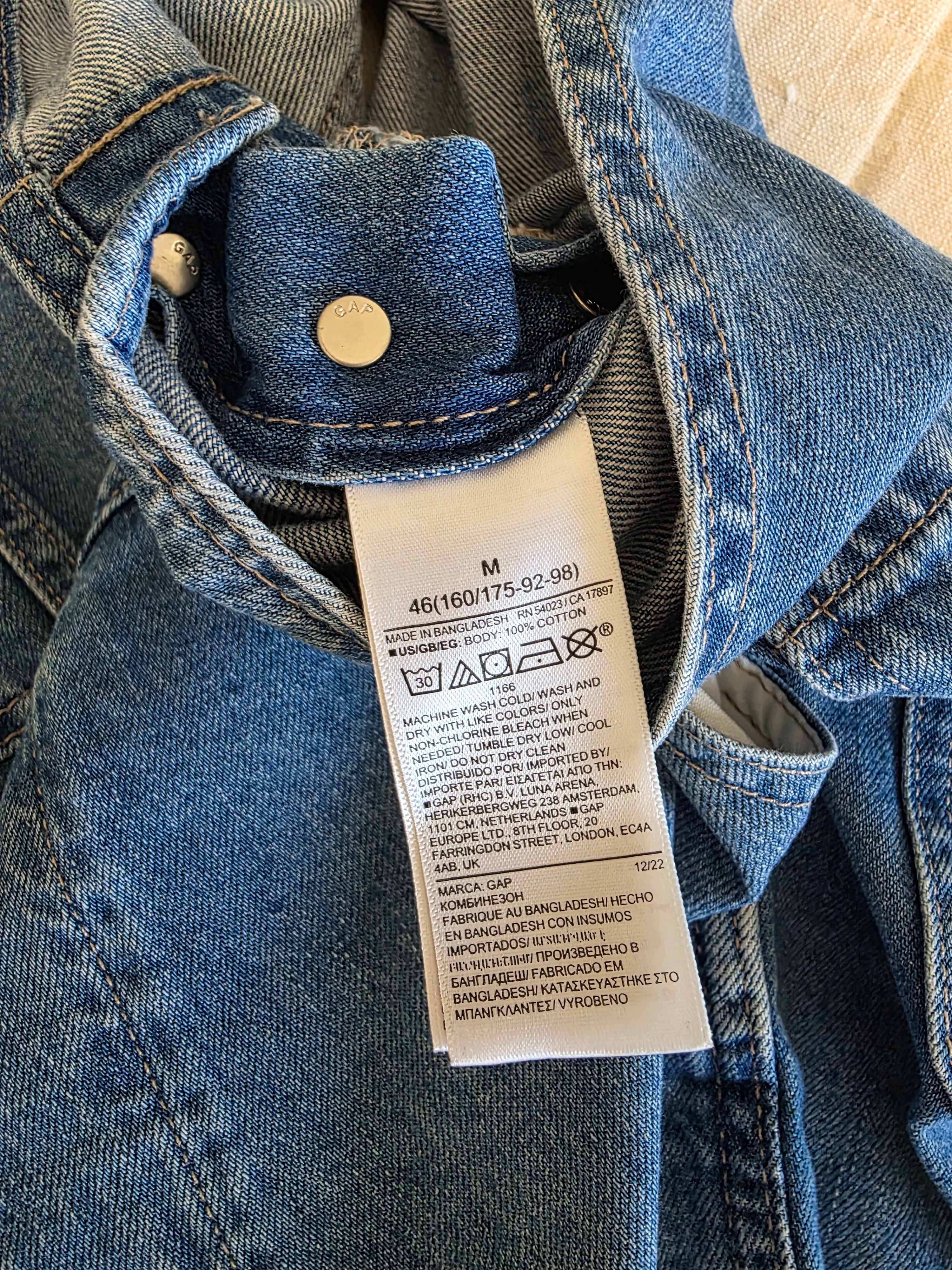 Gap Relaxed Denim Shortalls (M)