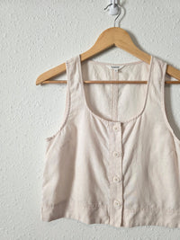 Splendid Linen Blend Crop Tank (XS)