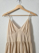 Neutral Tiered Midi Dress (M)