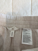 Neutral Linen Straight Pants (S)