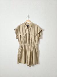 NEW Gap Linen Utility Romper (M)