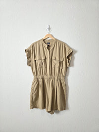 NEW Gap Linen Utility Romper (M)