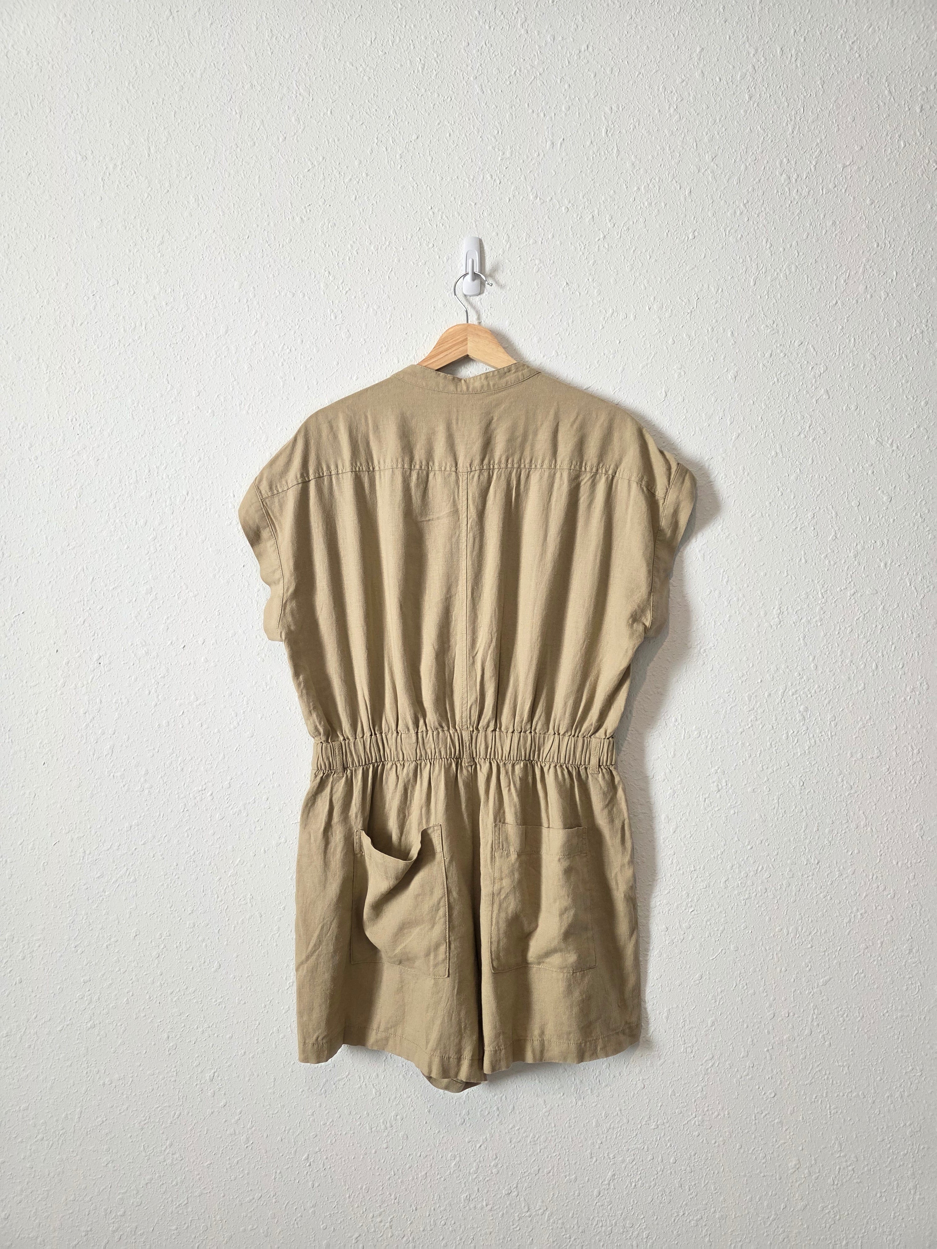 NEW Gap Linen Utility Romper (M)