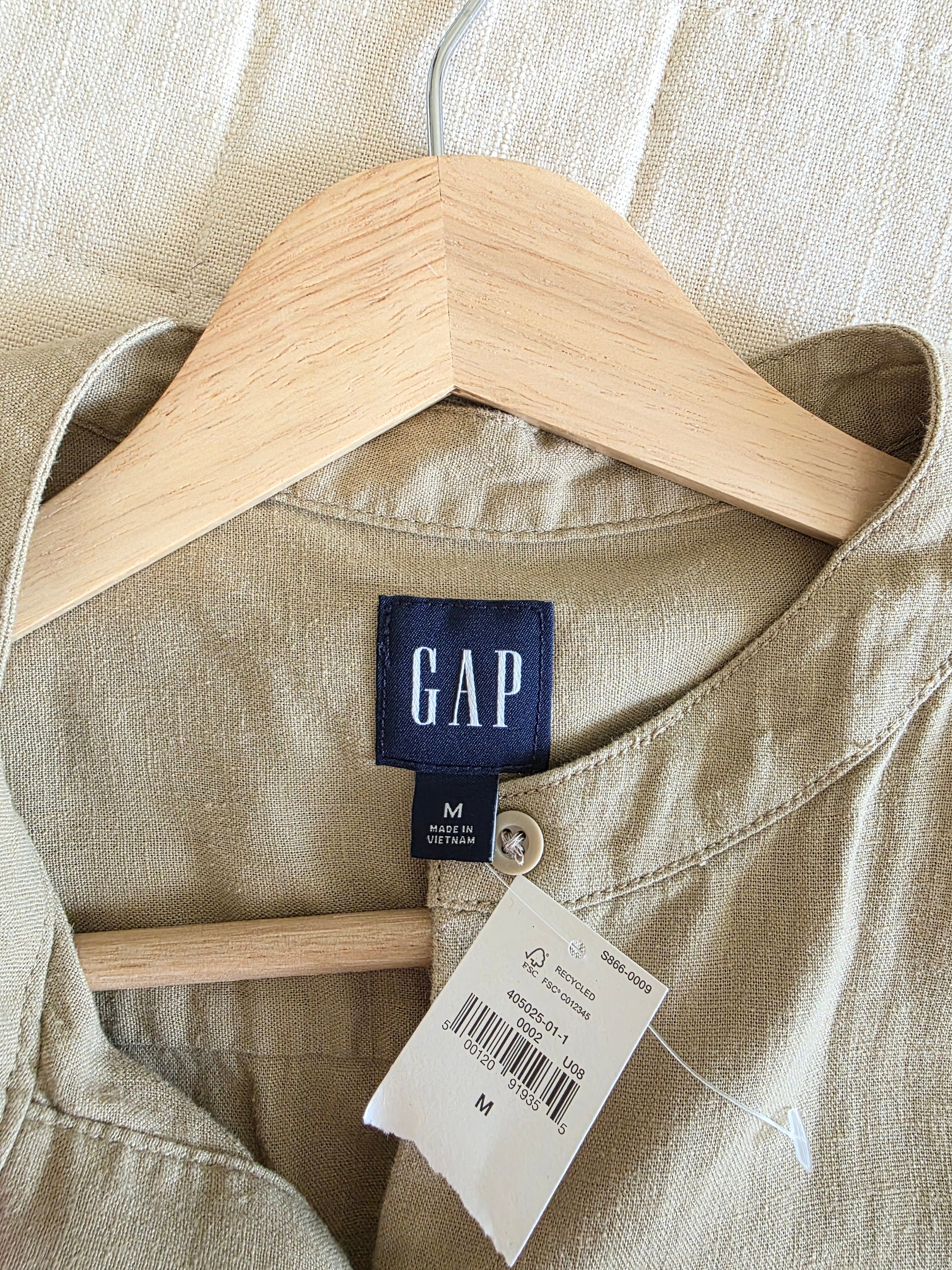 NEW Gap Linen Utility Romper (M)
