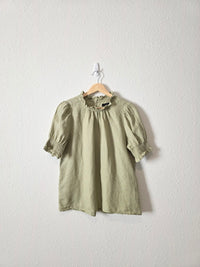 J.Crew Sage Linen Blouse (S)