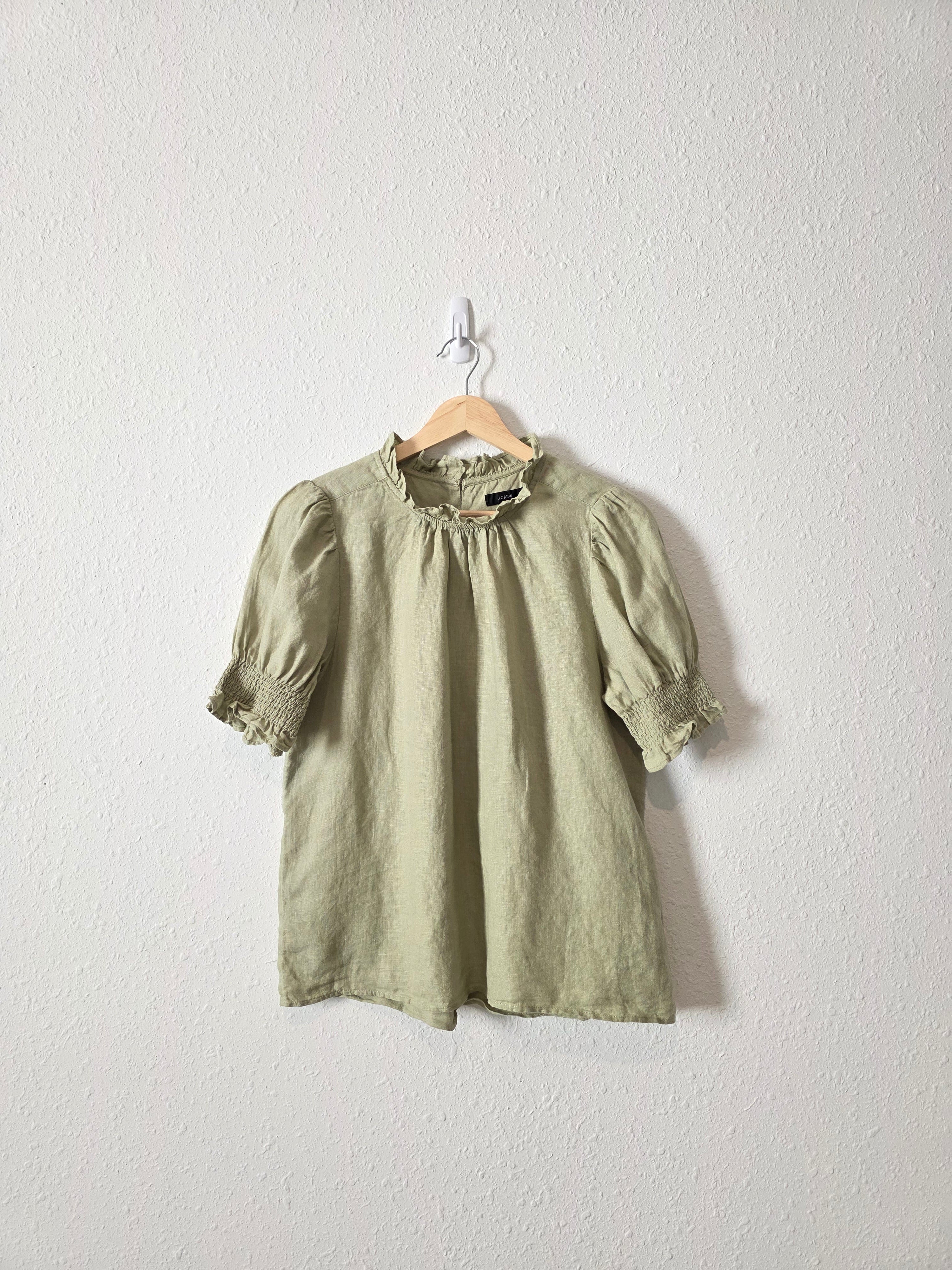 J.Crew Sage Linen Blouse (S)
