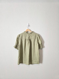 J.Crew Sage Linen Blouse (S)