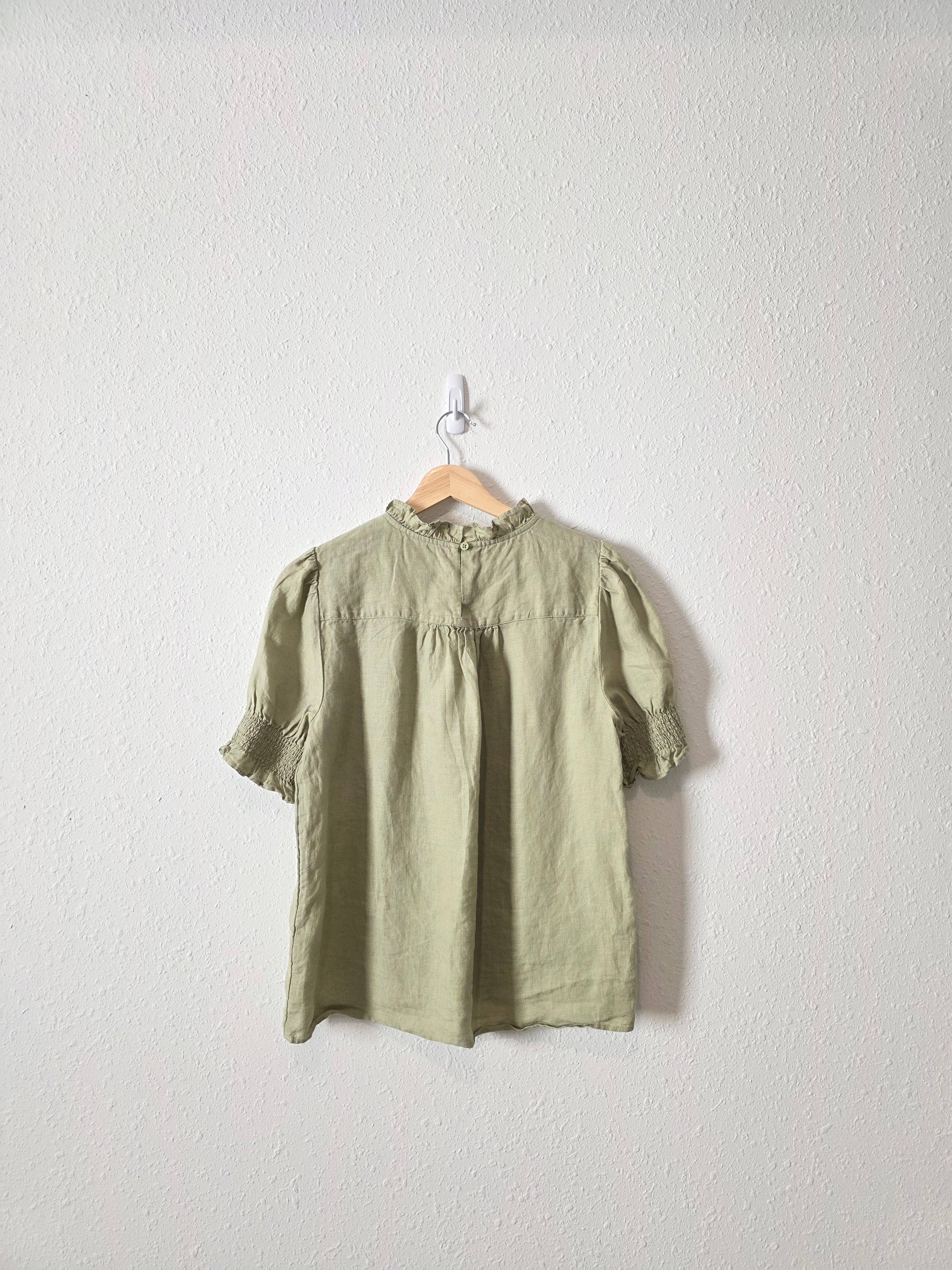 J.Crew Sage Linen Blouse (S)