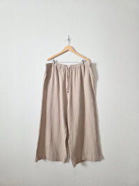 Cotton Gauze Wide Leg Pants (3X)