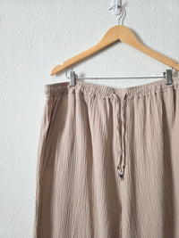 Cotton Gauze Wide Leg Pants (3X)