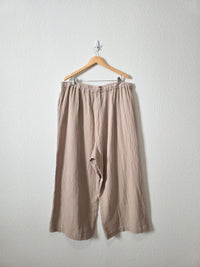 Cotton Gauze Wide Leg Pants (3X)