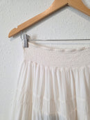 Anthropologie White Cotton Mini Skirt (S)
