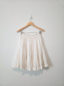 Anthropologie White Cotton Mini Skirt (S)