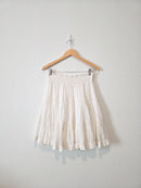 Anthropologie White Cotton Mini Skirt (S)