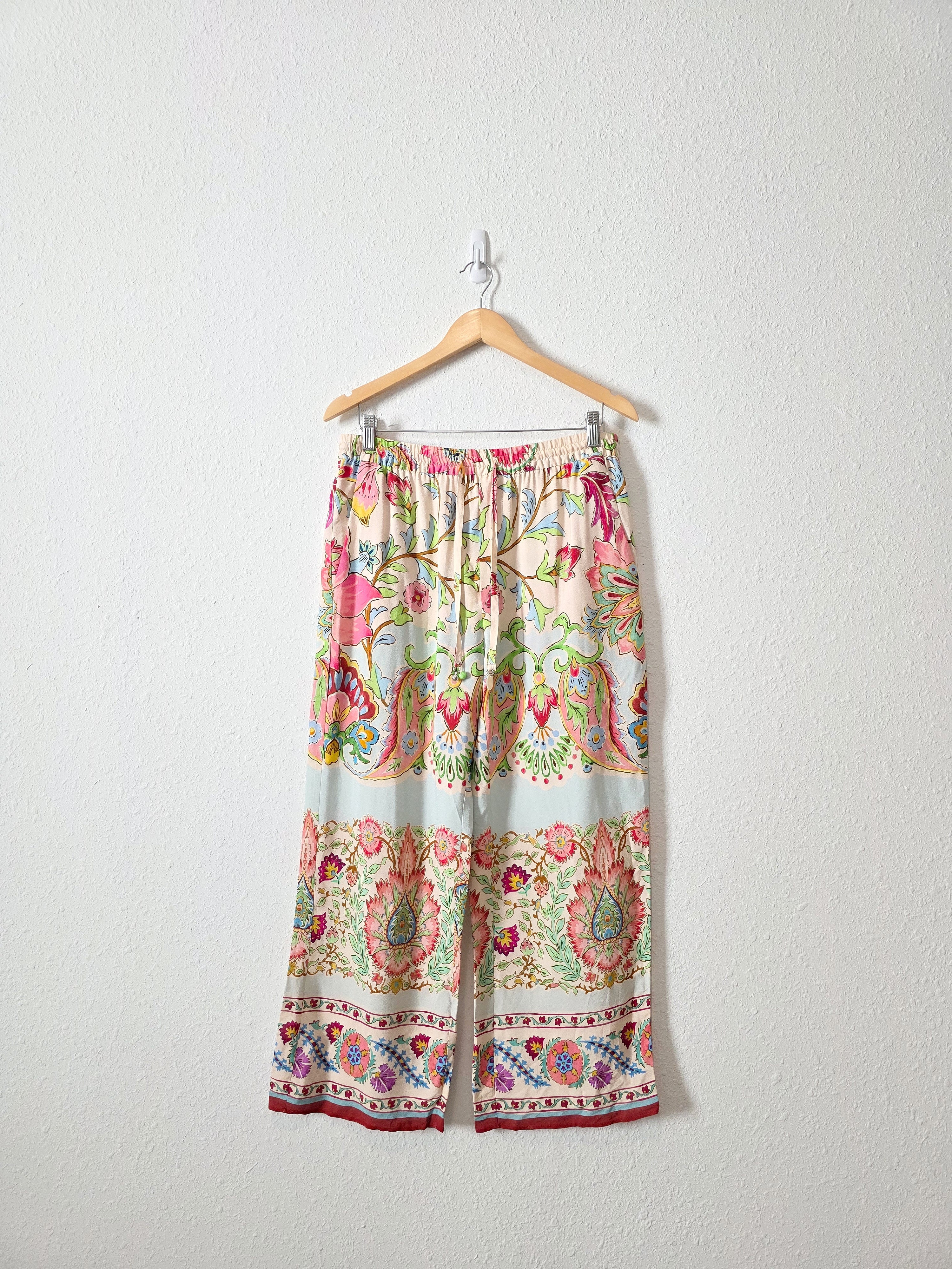 NEW Zara Colorful Wide Leg Pants (L)