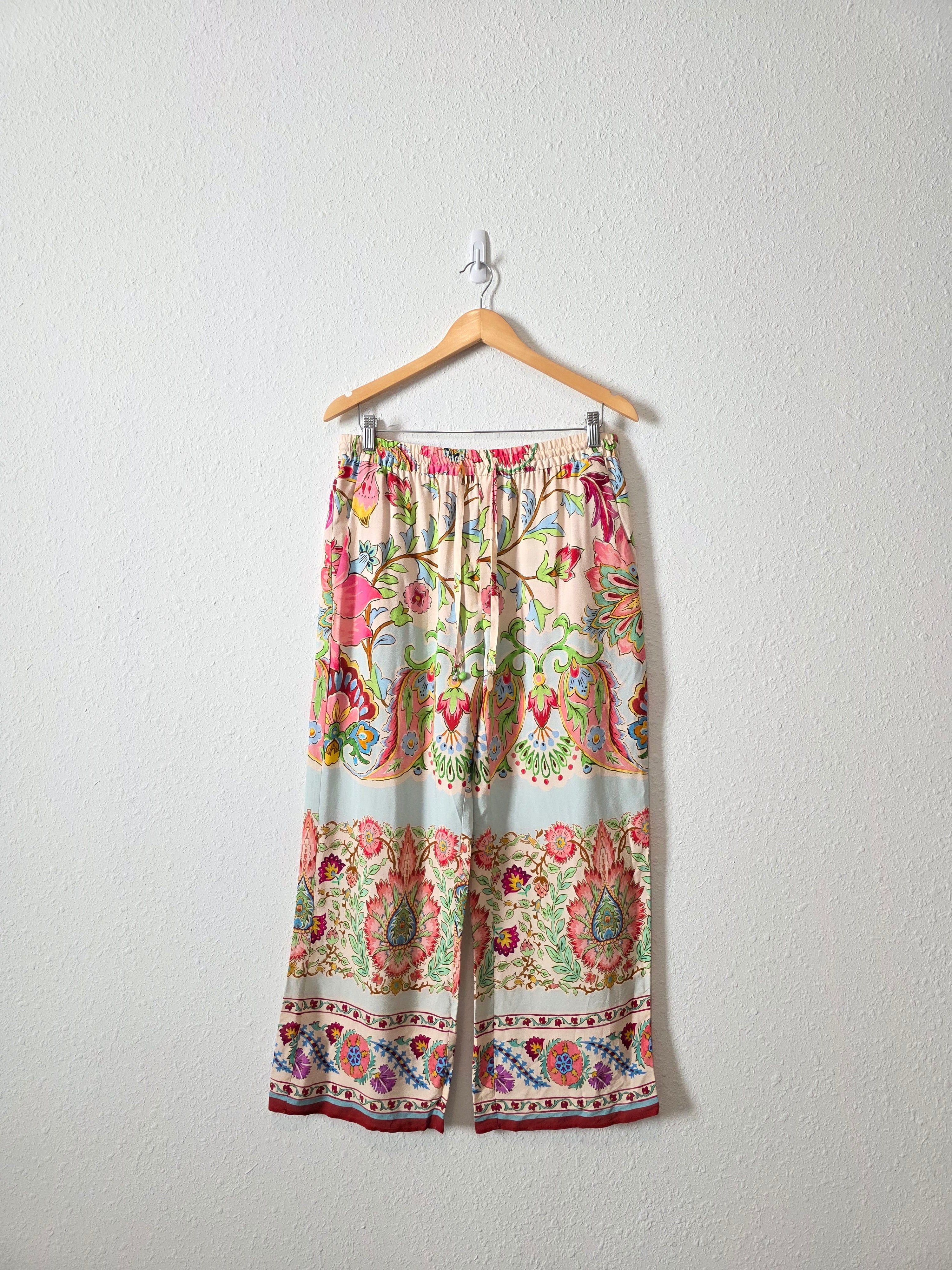 NEW Zara Colorful Wide Leg Pants (L)