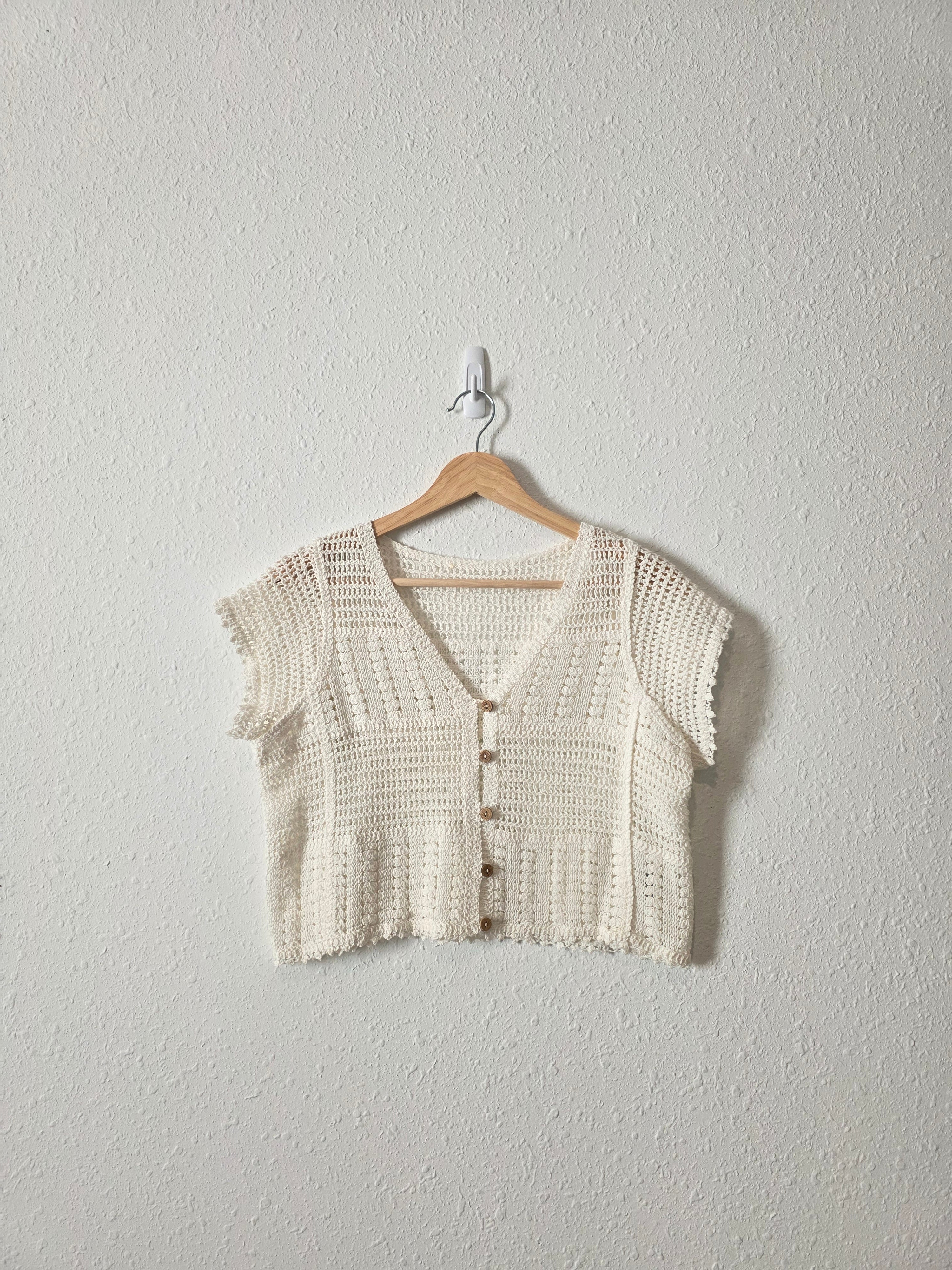 Crochet Button Up Top (S)