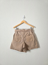 Loft Neutral Belted Shorts (M)