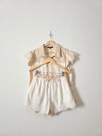 Neutral Embroidered Matching Set (M)