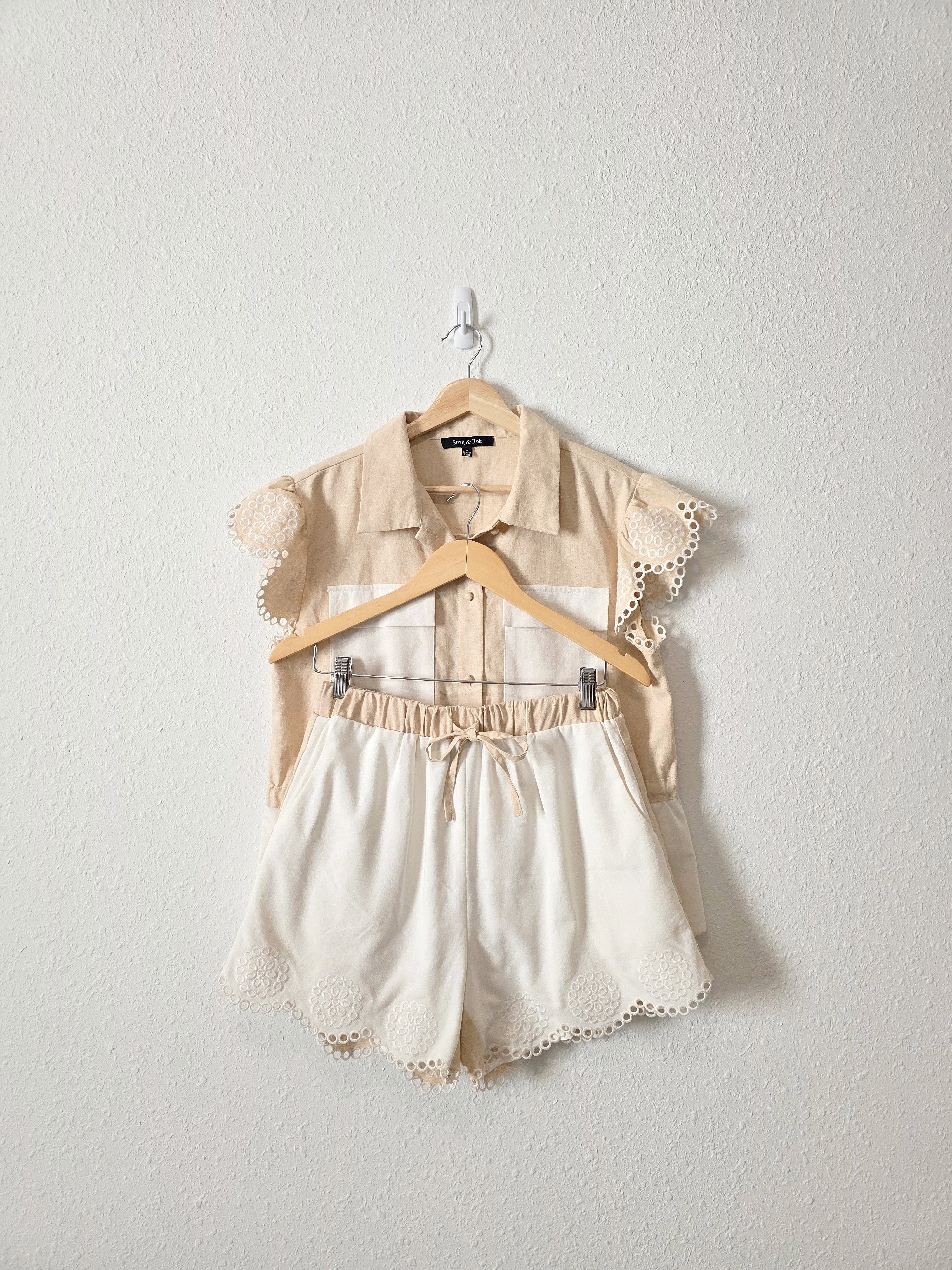 Neutral Embroidered Matching Set (M)