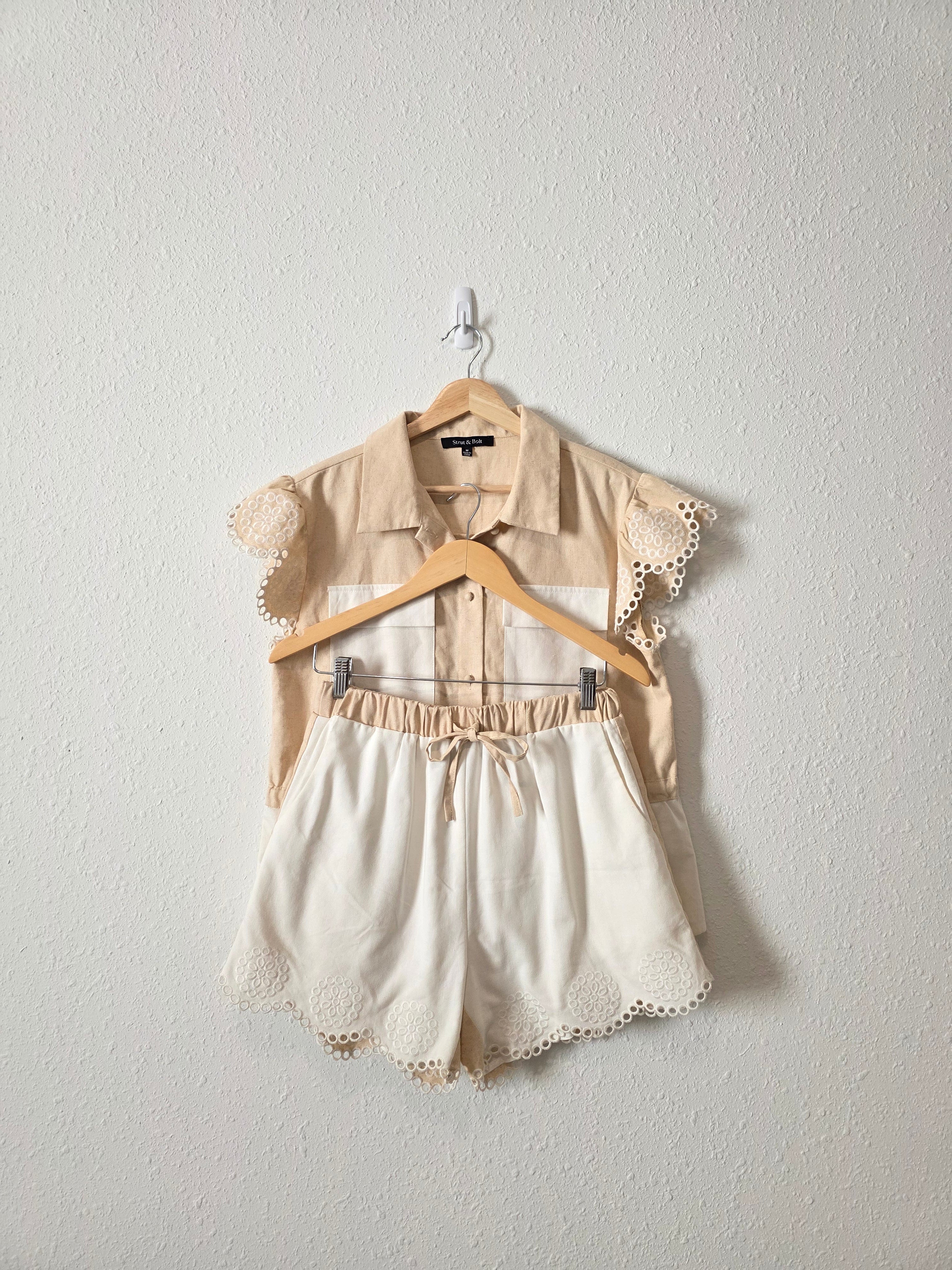 Neutral Embroidered Matching Set (M)