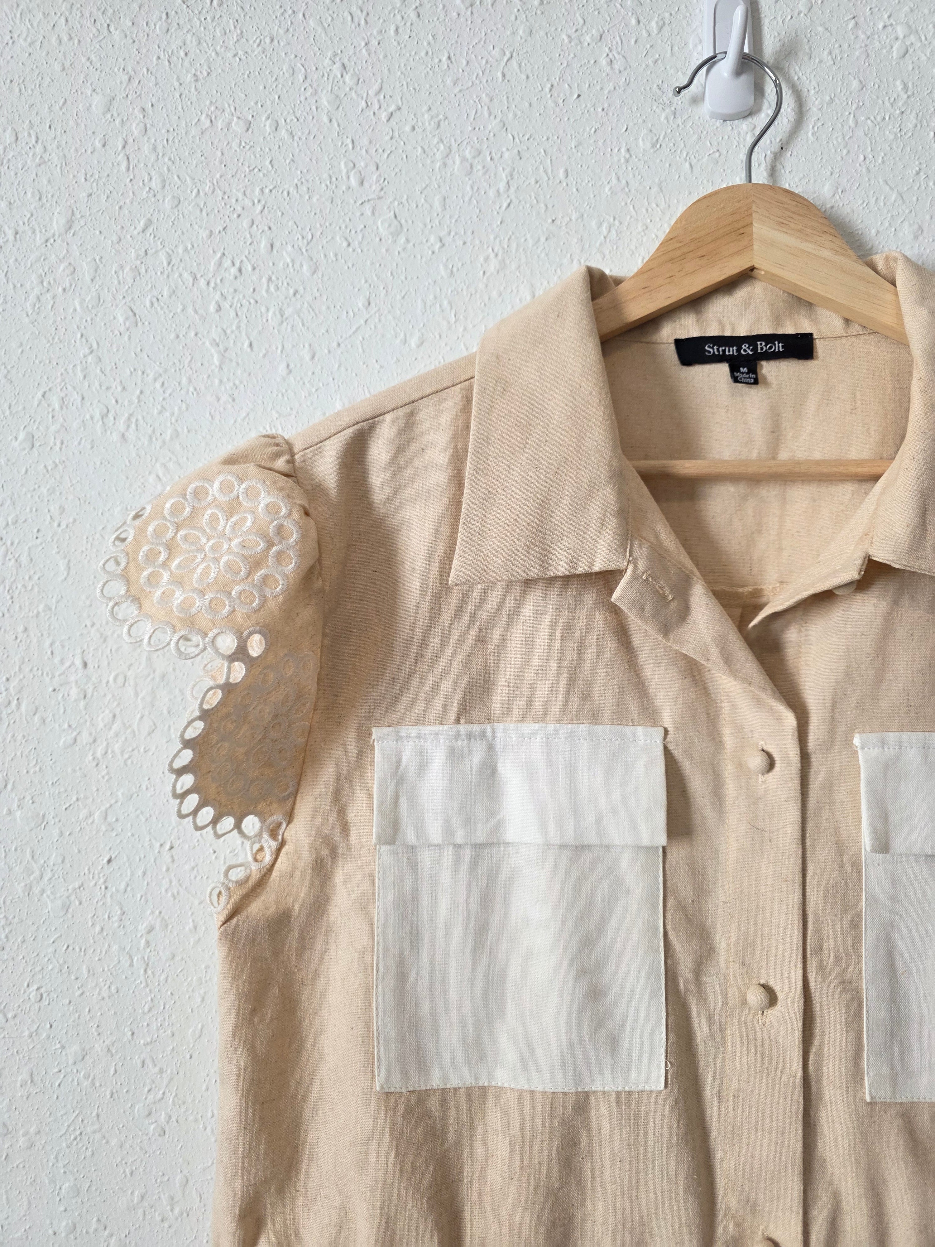 Neutral Embroidered Matching Set (M)