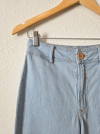 Pinstripe Wide Leg Jeans (25)