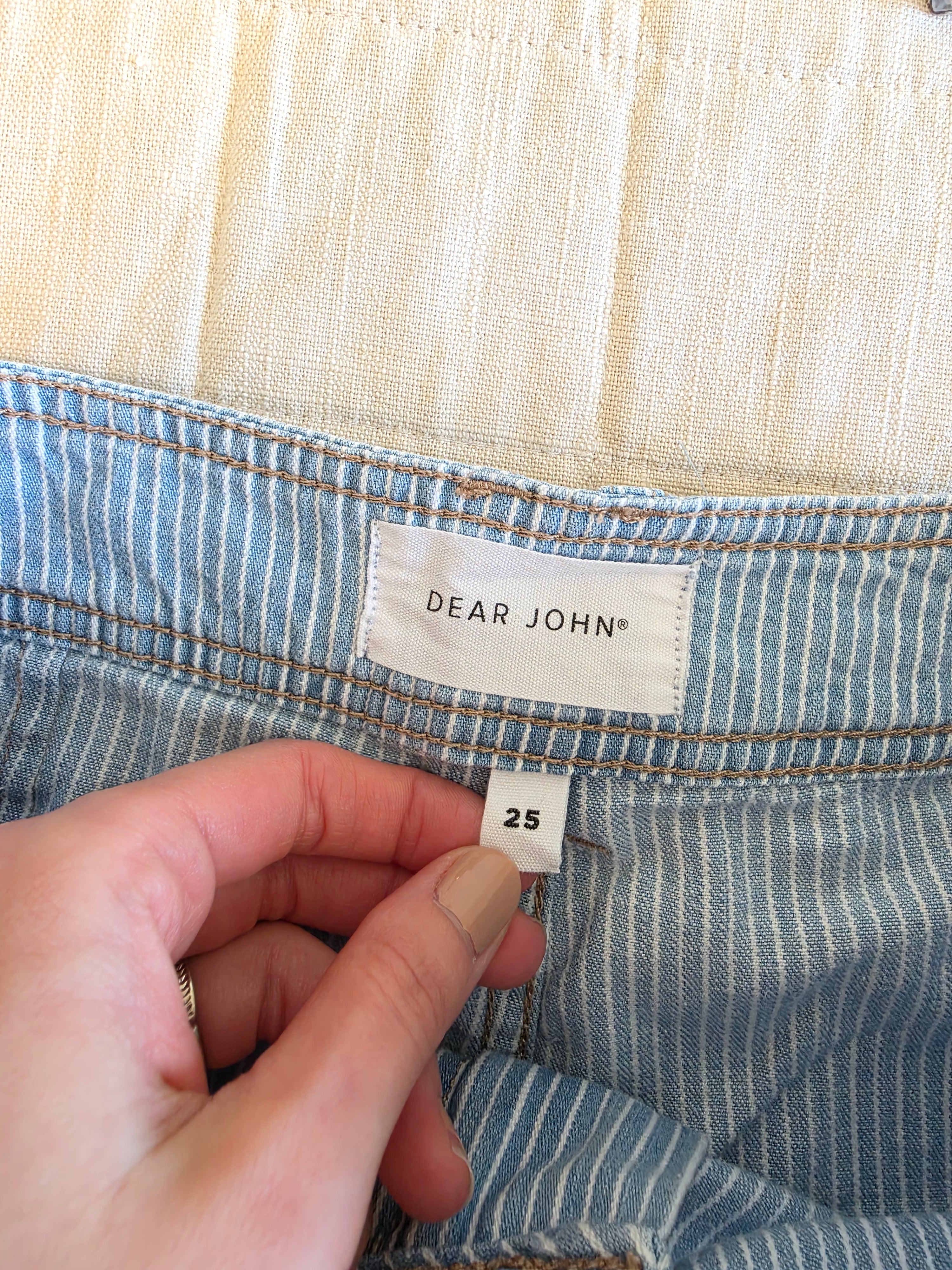 Pinstripe Wide Leg Jeans (25)