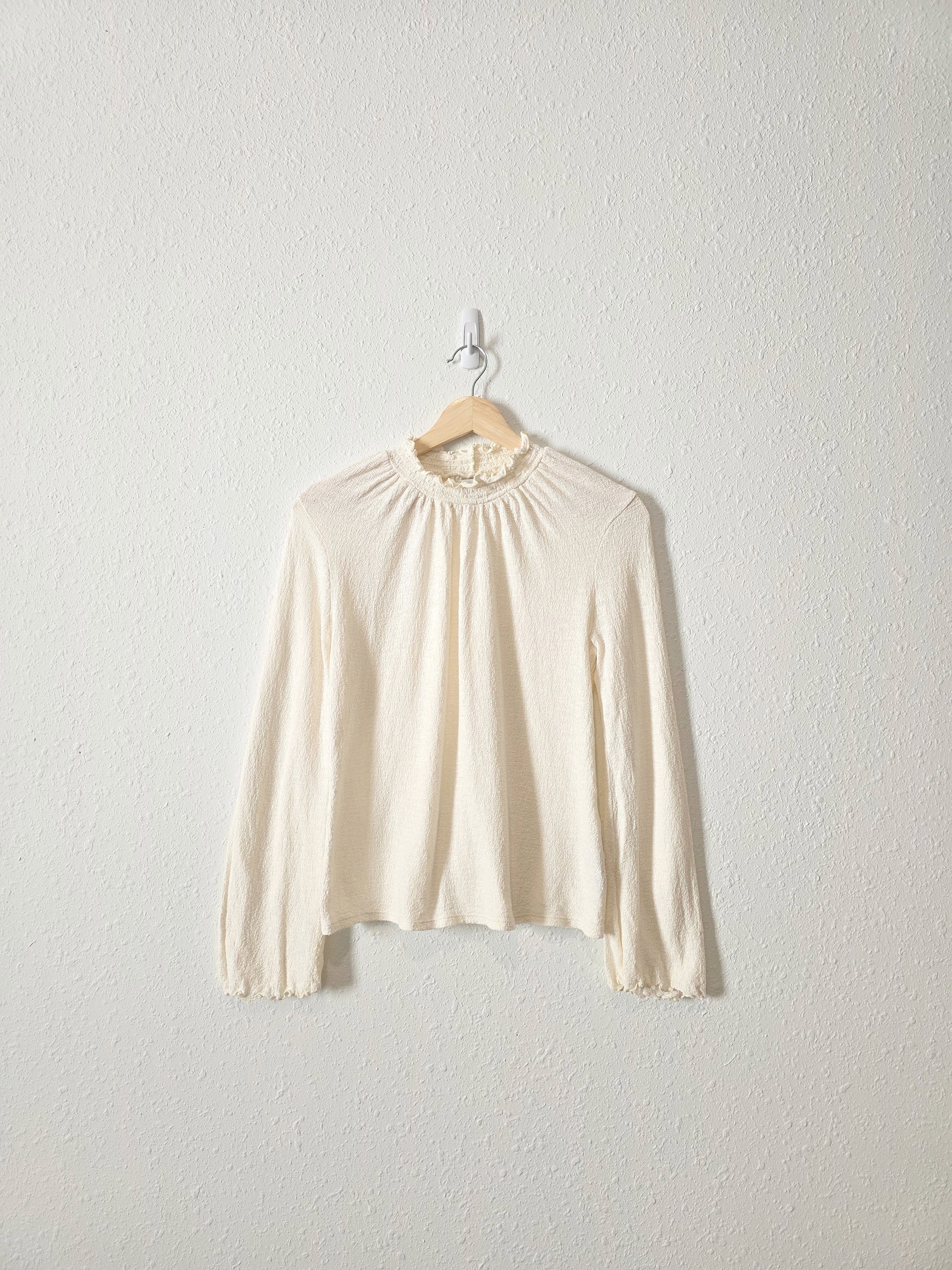 Madewell Textured Mockneck Top (S)