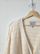 Cream Textured Knit Cardigan (XL)