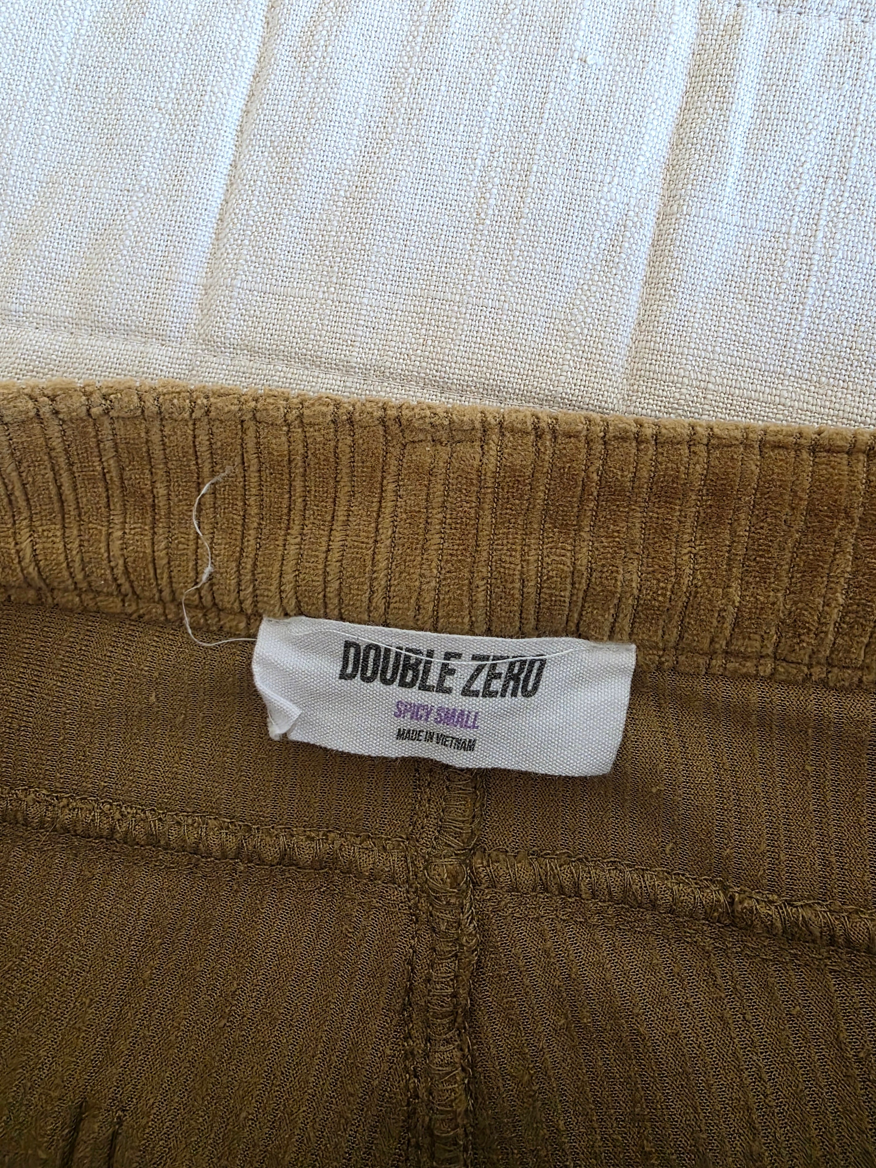 Chartreuse Cord Wide Leg Pants (S)