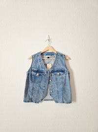 NEW Cropped Denim Vest (S)