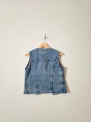 NEW Cropped Denim Vest (S)