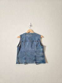 NEW Cropped Denim Vest (S)