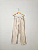 Ecru Relaxed Straight Jeans (S)