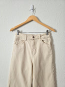 Ecru Relaxed Straight Jeans (S)