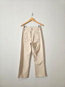 Ecru Relaxed Straight Jeans (S)