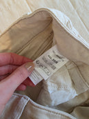 Ecru Relaxed Straight Jeans (S)