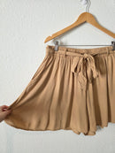 Carly Jean Camel Belted Shorts (2X)