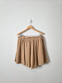 Carly Jean Camel Belted Shorts (2X)