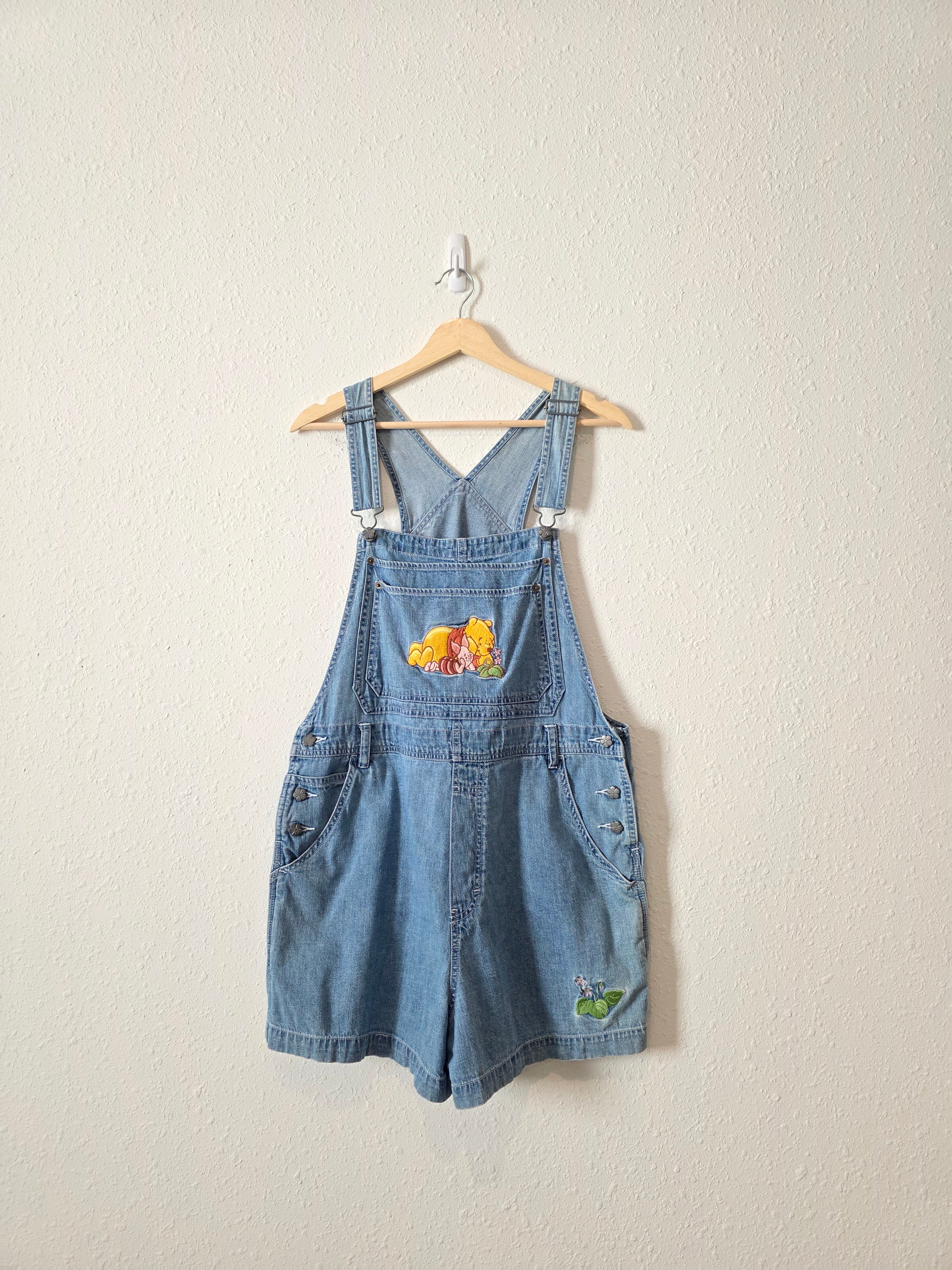 Vintage Pooh Denim Shortalls (L)