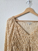 Dainty Floral Smocked Top (M)